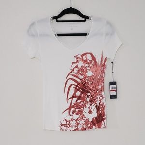 Tommy Hilfiger White and Floral Shirt